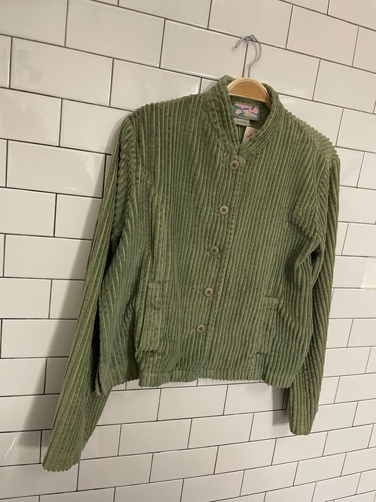 vintage april cornell chunky cord boxy crop jacket