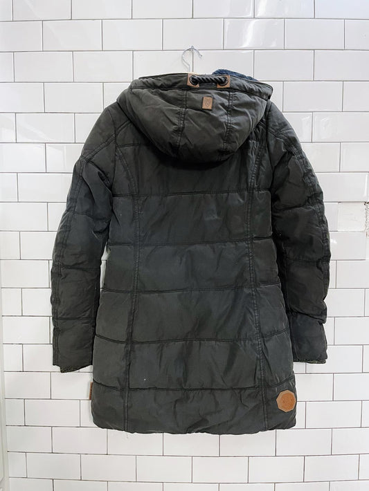 naketano fleece lined puffer parka