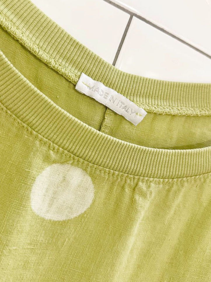 100% linen polka dot loose fit dress | made in Italy - good market thrift store