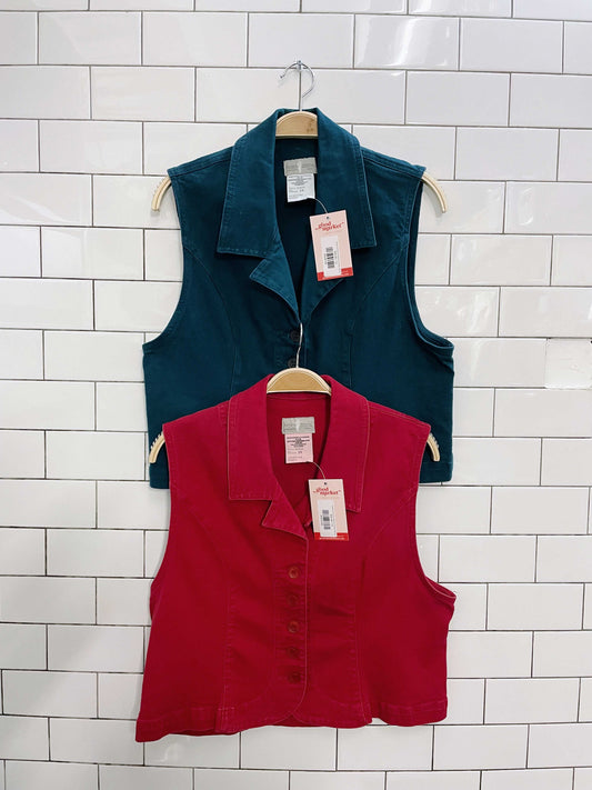 vintage 00s french dressing minimalist vest top