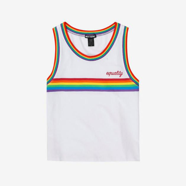 hot topic rainbow pride equality tank