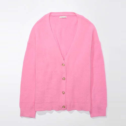 american eagle oversized button-front cardigan