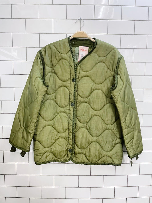 vintage wave quilted liner jacket