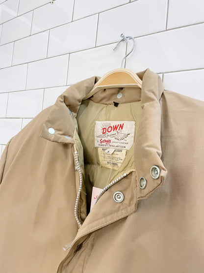 vintage schott down insulated parka