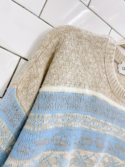 vintage oakton oatmeal knit dad sweater