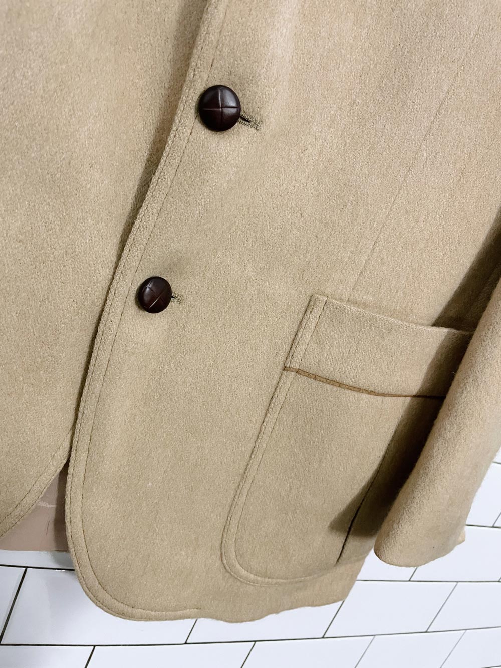 vintage union made in england camel hair blazer