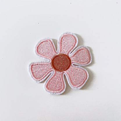 embroidered groovy summer iron - on patch - good market thrift store