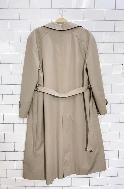 vintage hellysport wool-bend nova check lined trench coat