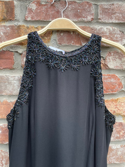 y2k jessica beaded high neck gown