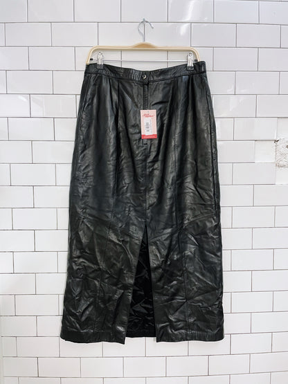 vintage danier butter leather maxi skirt