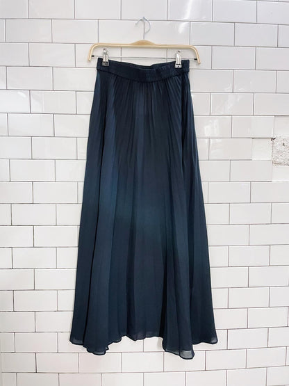 max studio pleated chiffon midi skirt