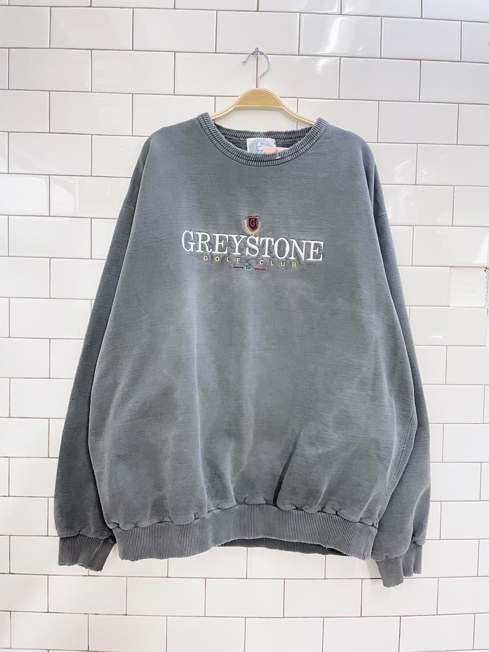 vintage greystone golf club distressed crew