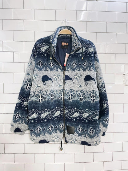 vintage 00s mika nz fleece jacket