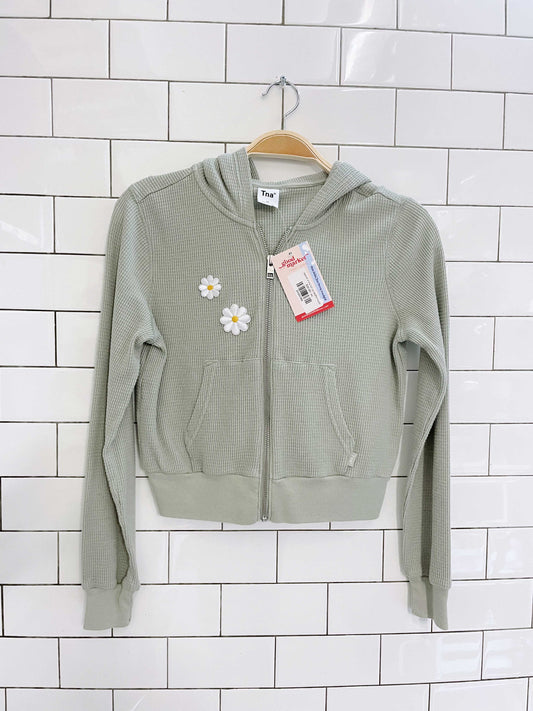 rework x tna full zip waffle hoodie