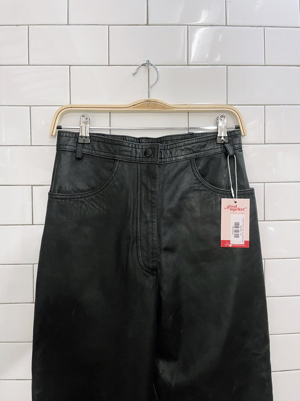 vintage danier high rise leather pants