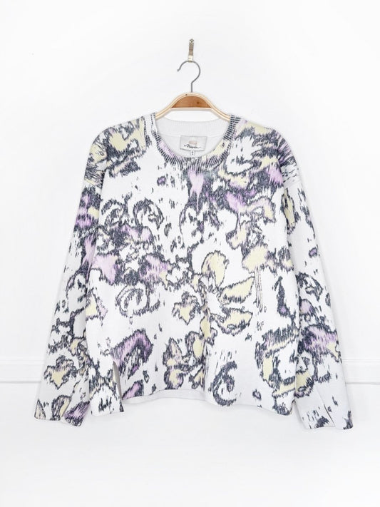3.1 phillip lim abstract daisy printed pullover sweater - good market thrift store