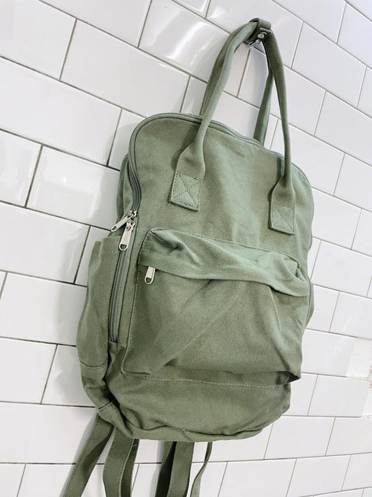 joe fresh green backpack tote - good market thrift store