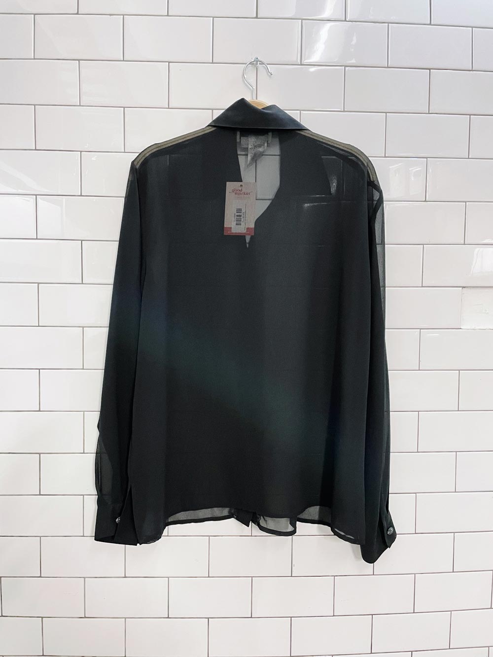 vintage chagall sequin trim chiffon blouse