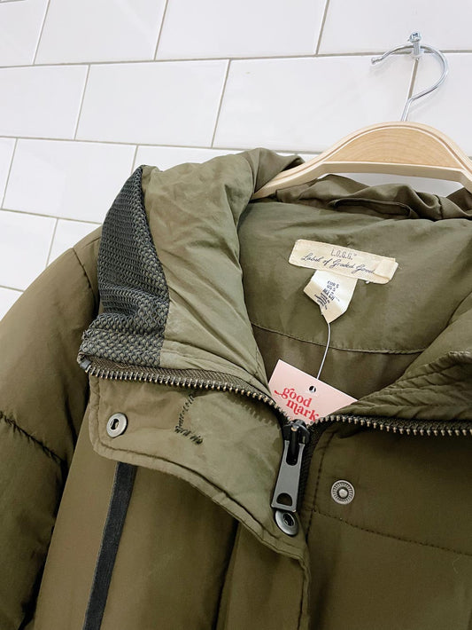 h&m logg khaki long hooded parka