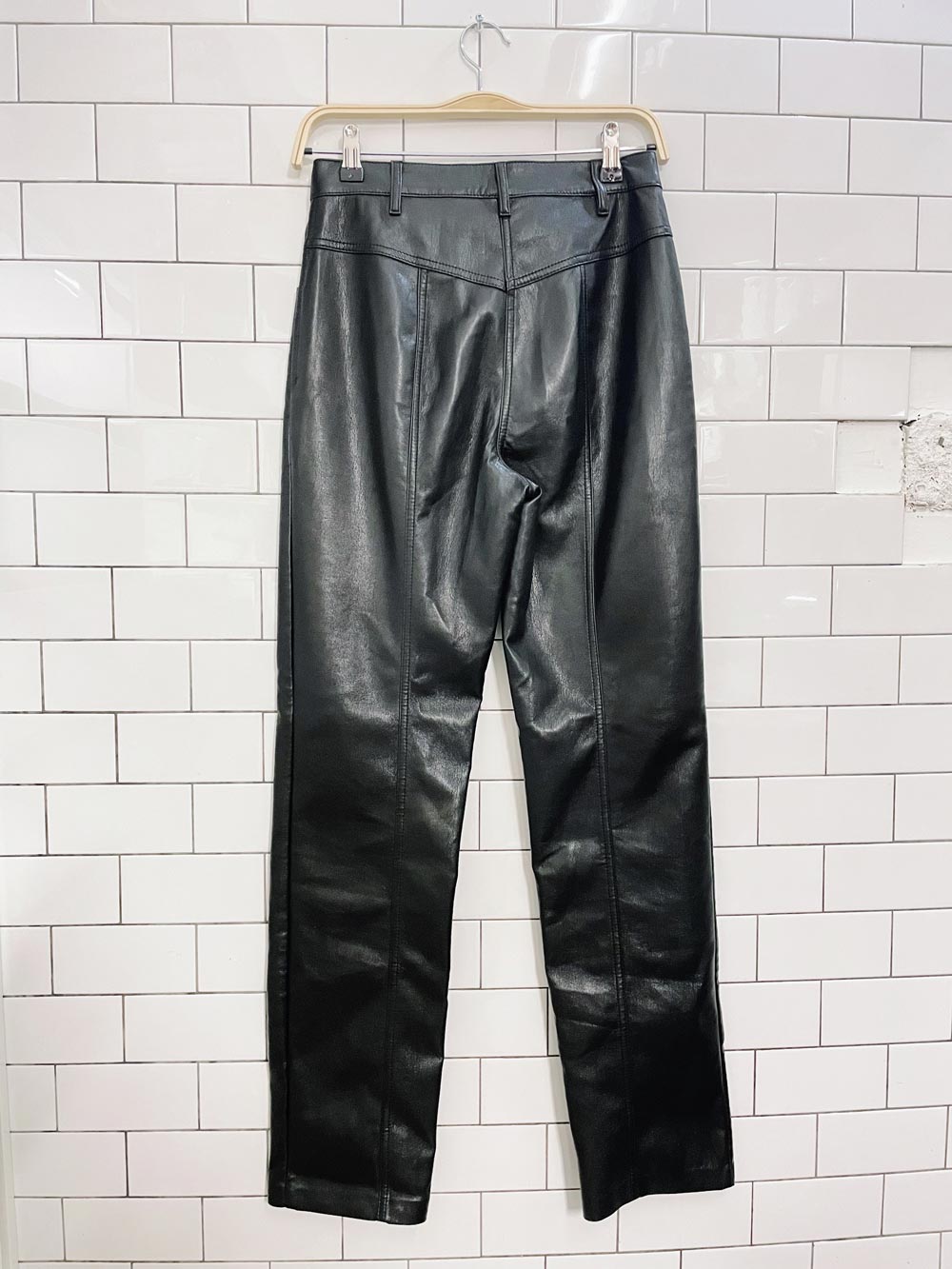 wilfred faux leather slim pant