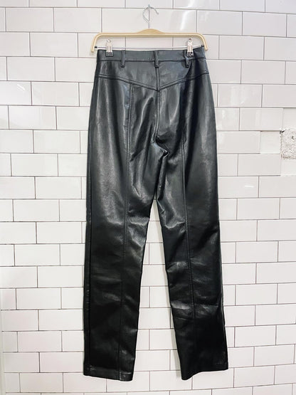 wilfred faux leather slim pant