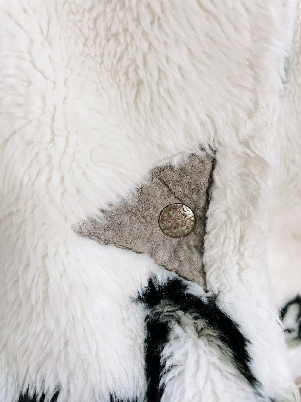 vintage 90s faux fur reversible coat
