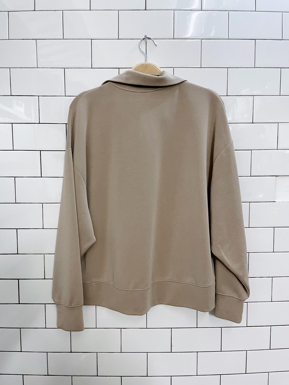 oysho soft touch modal 1/2 snap button sweatshirt