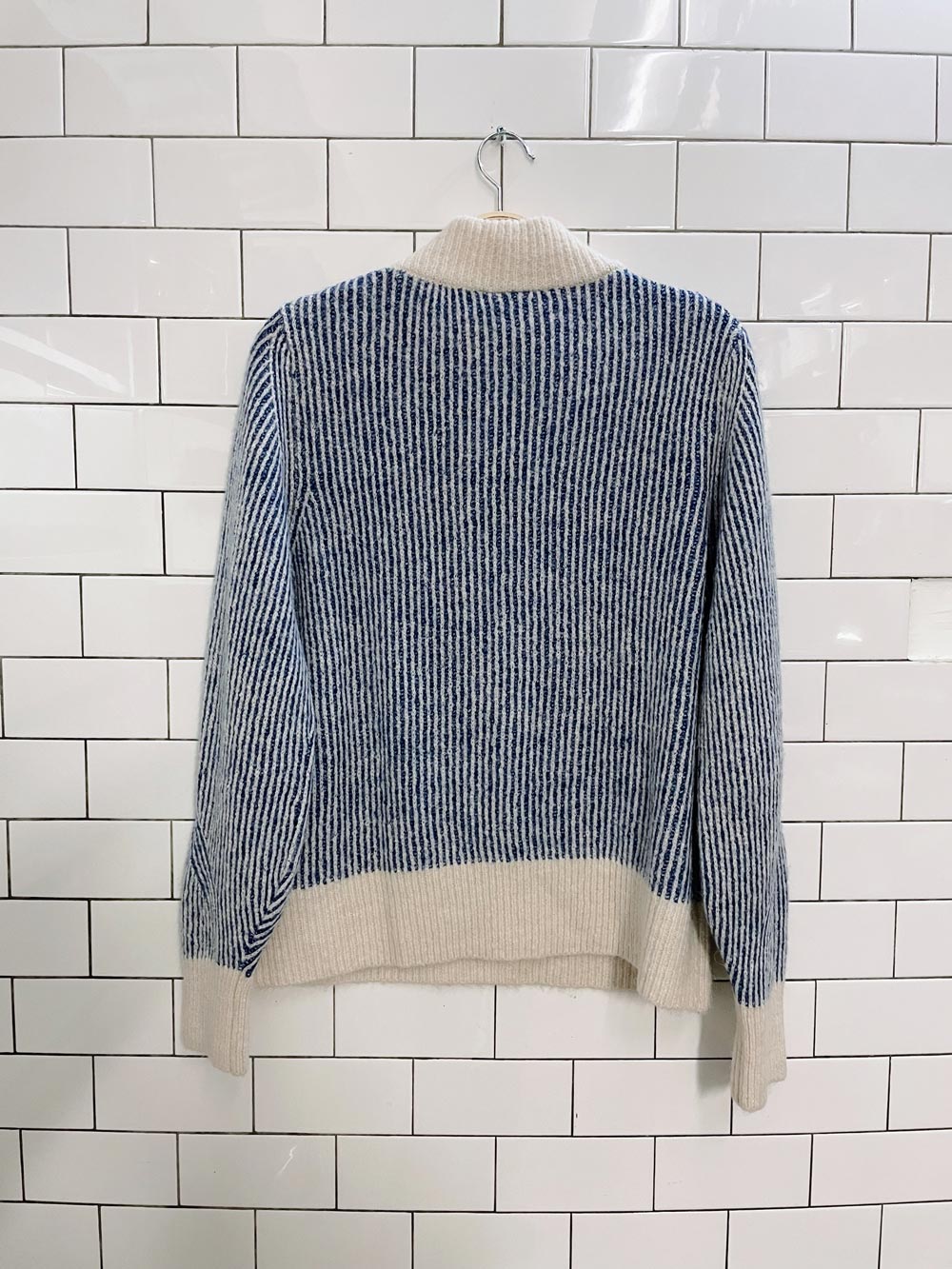 ichi kamara alpaca-blend stripe knit sweater