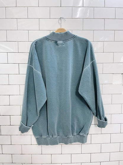 vintage ash city lighthouse 1/4 zip cottage sweatshirt