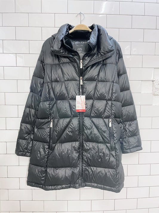 calvin klein packable premium down puffer coat