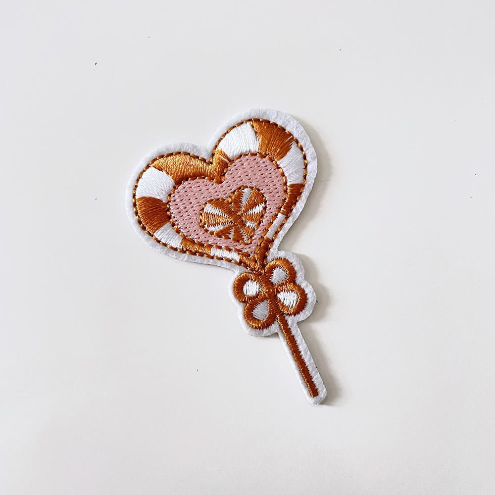 embroidered groovy summer iron - on patch - good market thrift store