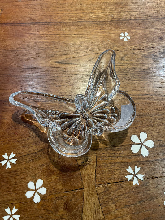 glass butterfly deep catch all dish