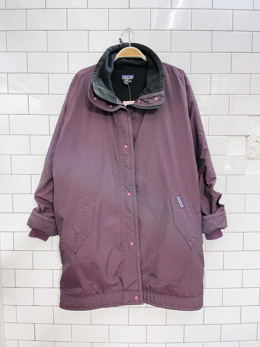 vintage 90s patagonia fleece lined parka