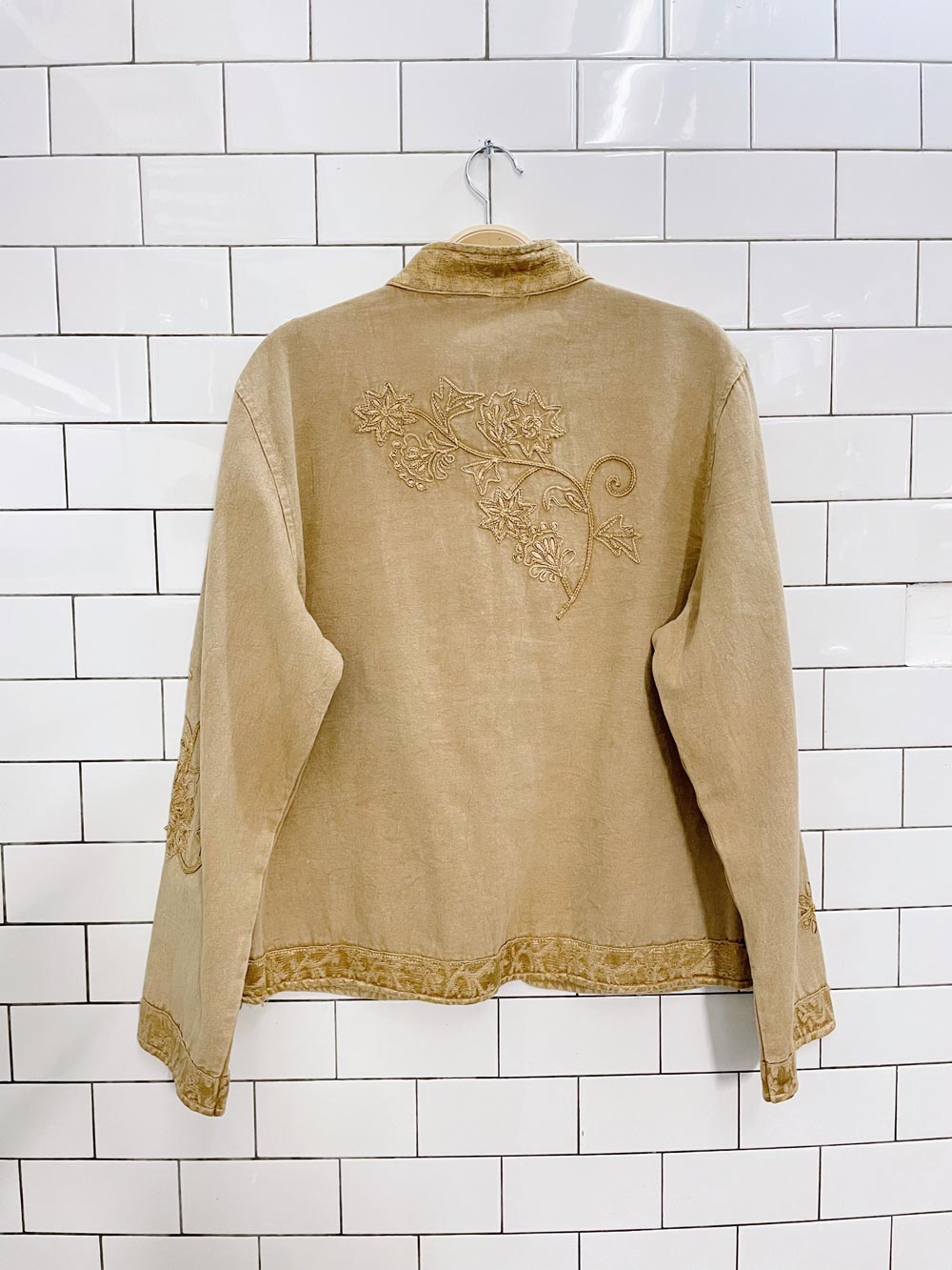 vintage 90s flashback embroidered shirt jacket