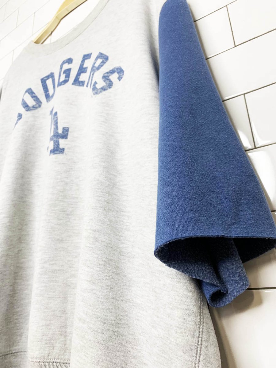 47 brand LA dodgers mlb soft oversized cropped sleeve fleece sweatshirt - good market thrift store