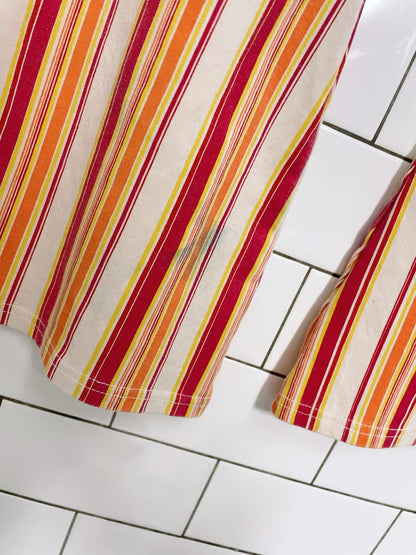 nwt deadstock y2k buffalo stripe bell bottom pants