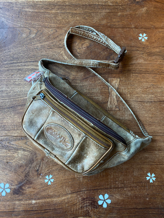 vintage bugatti leather belt bag