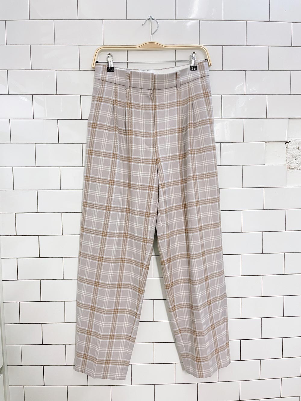 wilfred the effortless pant plaid pleated trouser
