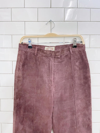 vintage scotts suede straight leg burgundy pant