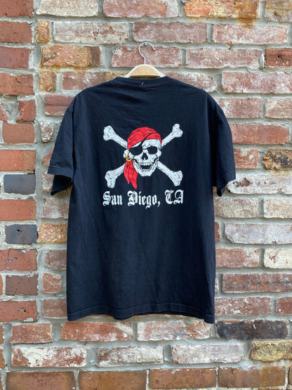 san diego LA pirate skull graphic tee