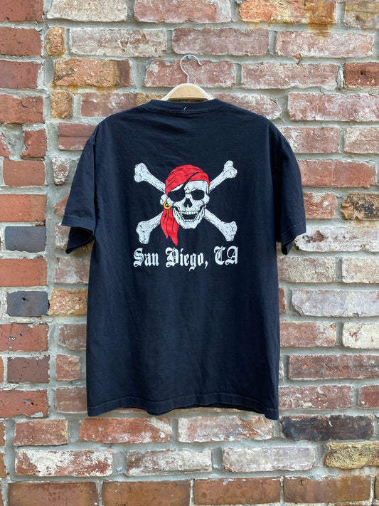 san diego LA pirate skull graphic tee