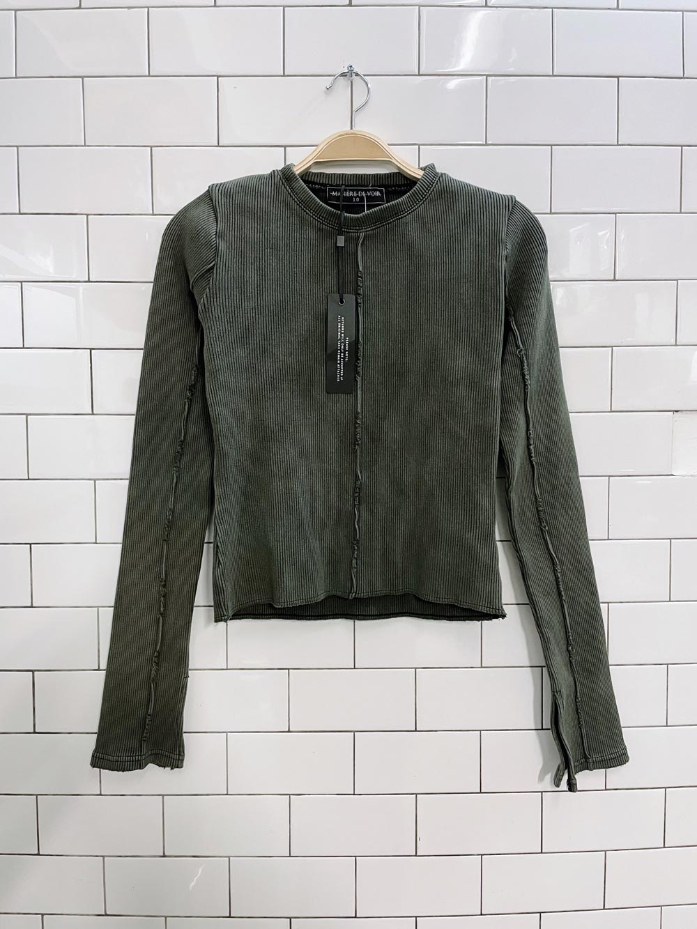 nwt maniere de voir ribbed long sleeve top