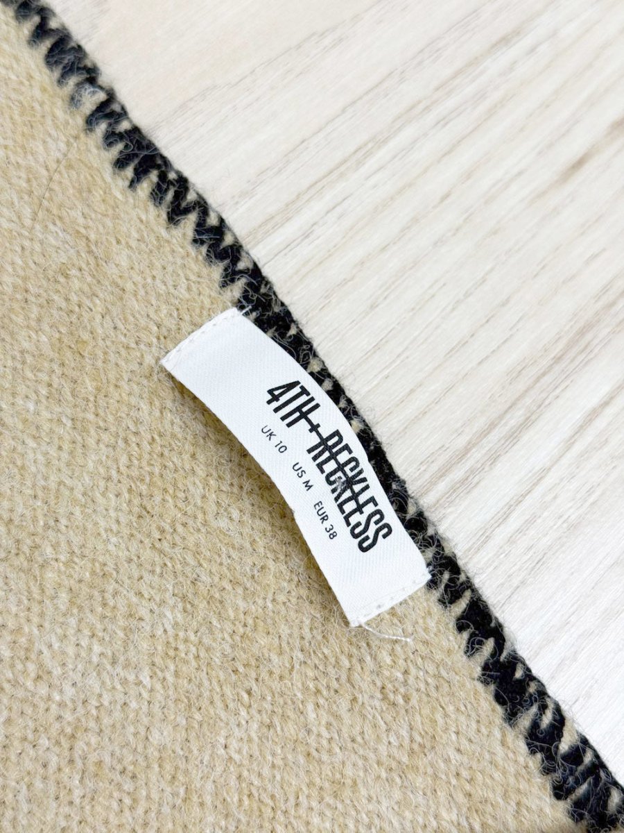 4th & reckless wool - blend stitch detail knit scarf - good market thrift store