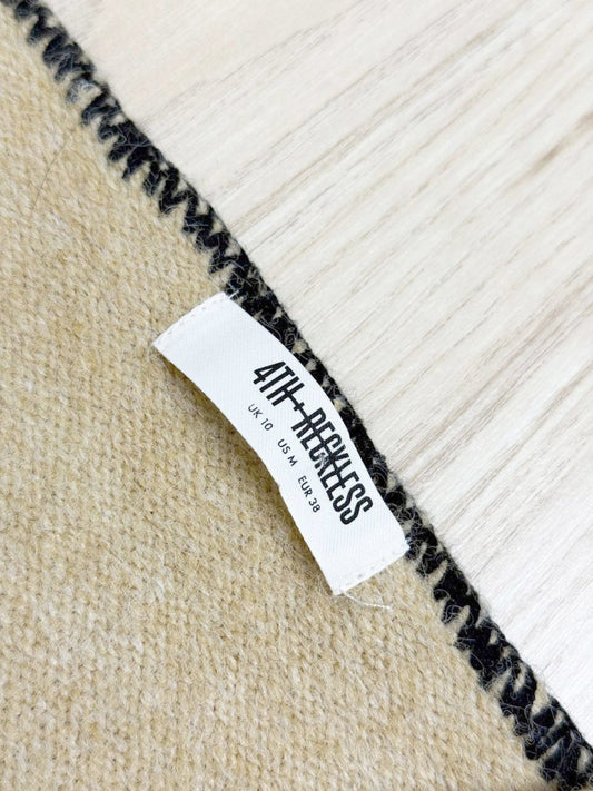 4th & reckless wool - blend stitch detail knit scarf - good market thrift store