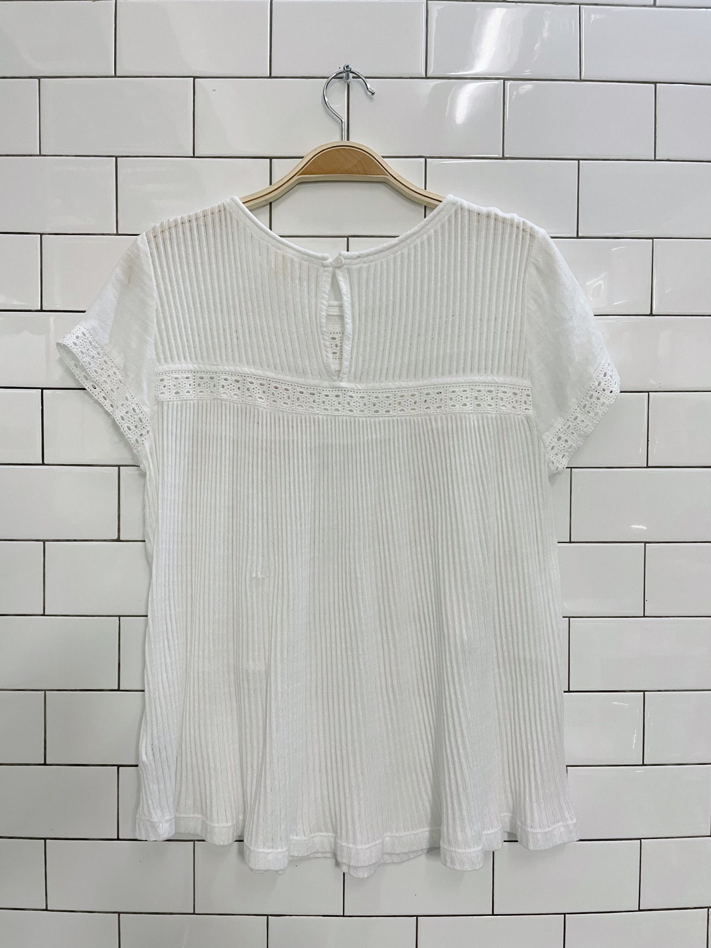 meadow rue white galicia eyelet top