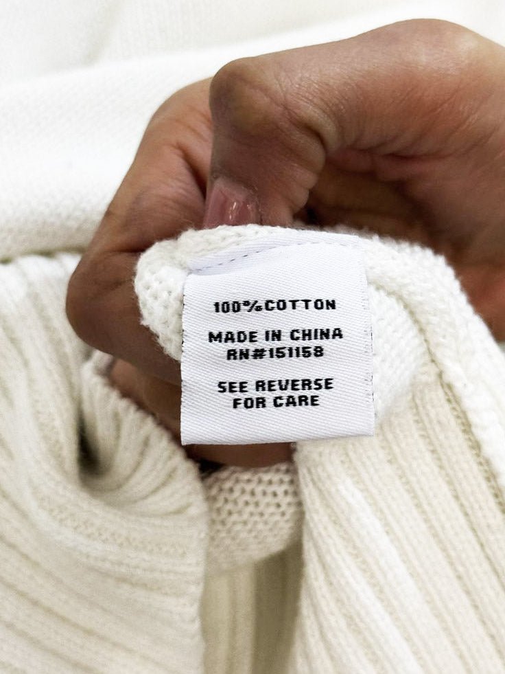 525 distressed hem knit sweater - good market thrift store