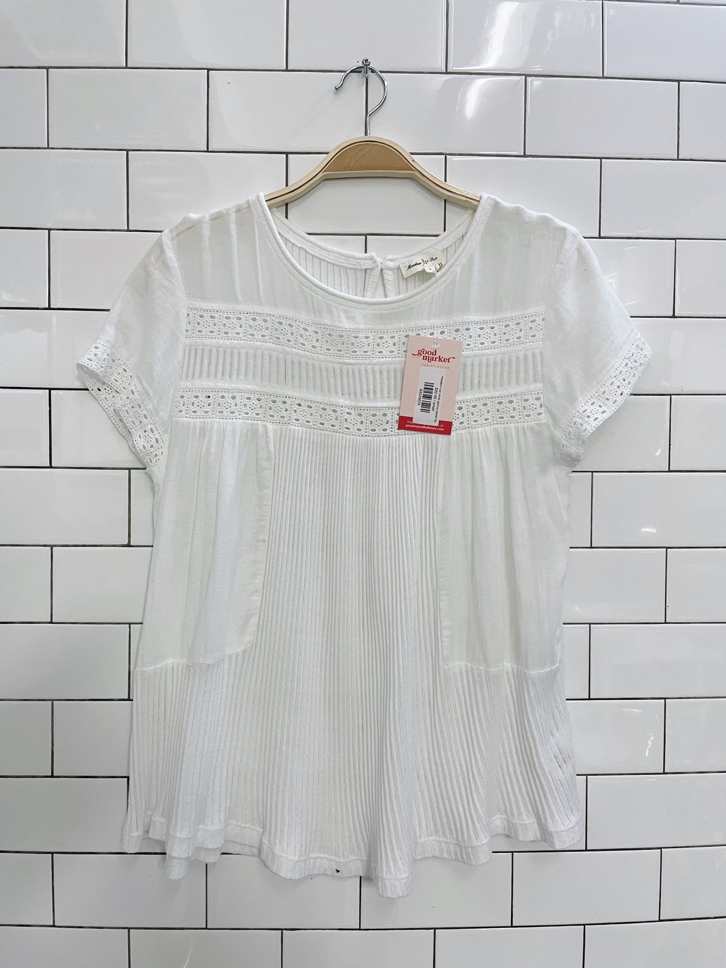 meadow rue white galicia eyelet top