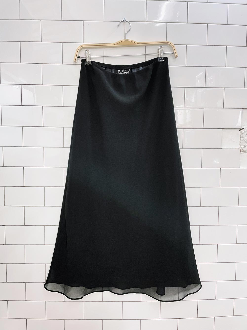 vintage 00s jolibel chiffon layered midi skirt