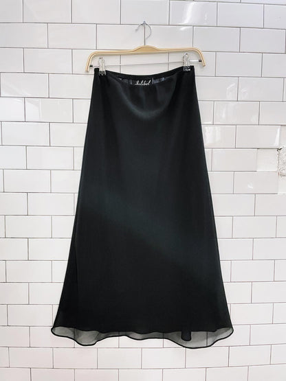 vintage 00s jolibel chiffon layered midi skirt