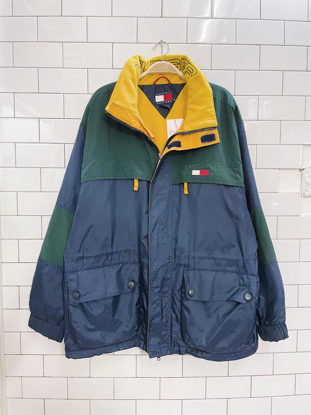 vintage 90s tommy hilfiger fleece lined parka